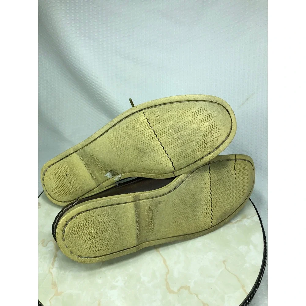 Sperry Top-Sider Authentic Original Boat Shoes Mens Sz 13 Brown Leather Loafers